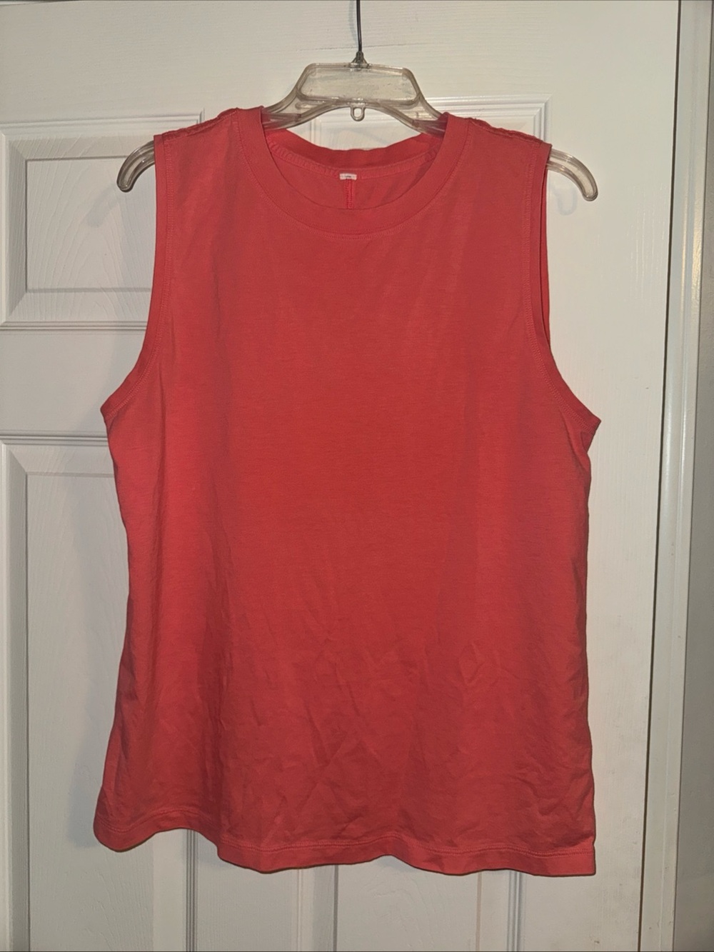 lululemon athletica Coral-Red Sleeveless Crew Tank